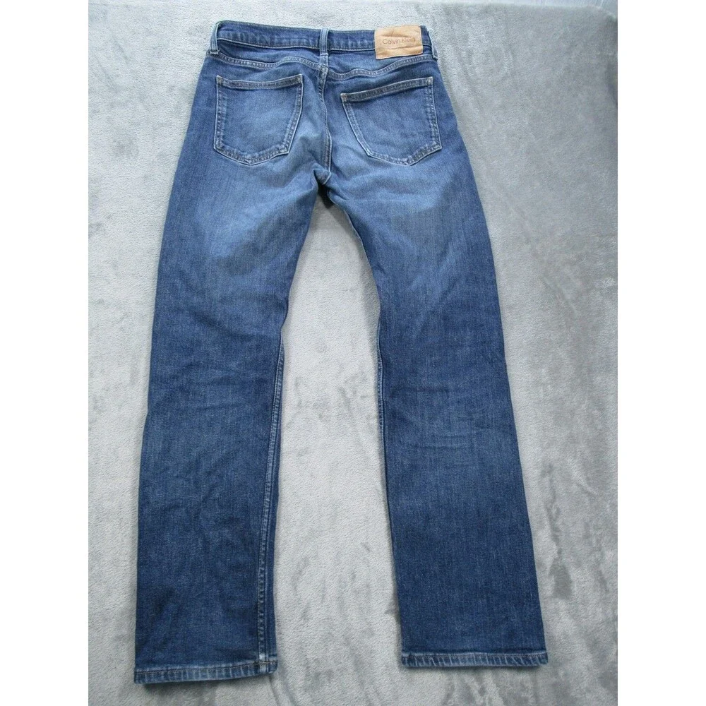 Calvin Klein Jeans Men's 29x30 (Actual 27x27.5 ) Standard Straight Leg Blue